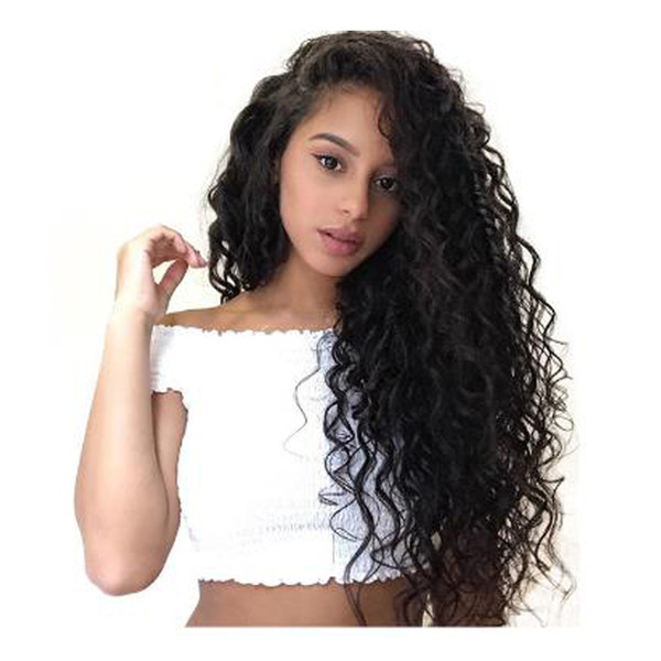 High Quality Natural Color Deep Curly Pre Plucked With Baby Hair Brazilian Lace Front Human Wig For Women