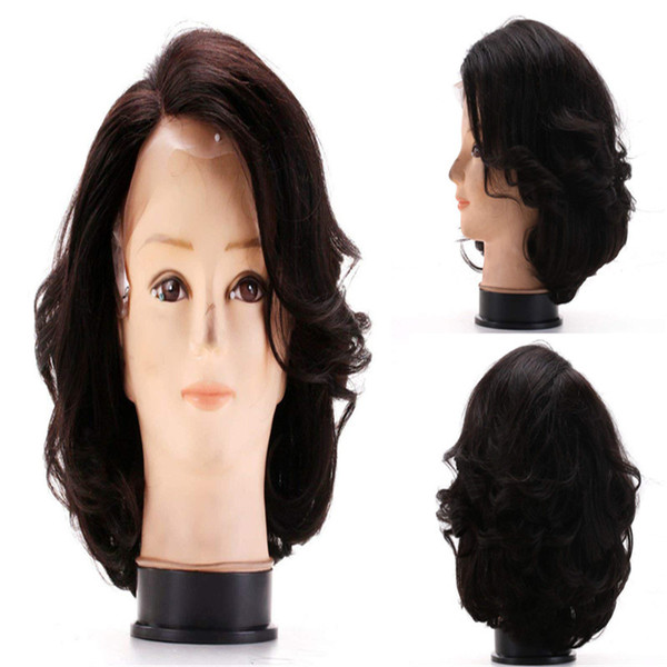 8A Short Bob Human Hair Lace Front Wig Brazilian Virgin Glueless Wavy Lace Wigs With Baby Hair Natural Color 130% Density