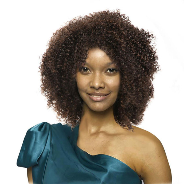 human Hair wigs Short Human Hair Capless Wigs Afro Kinky Curly 4#Color Virgin Hair Short bob Wigs For Black Women Top quality