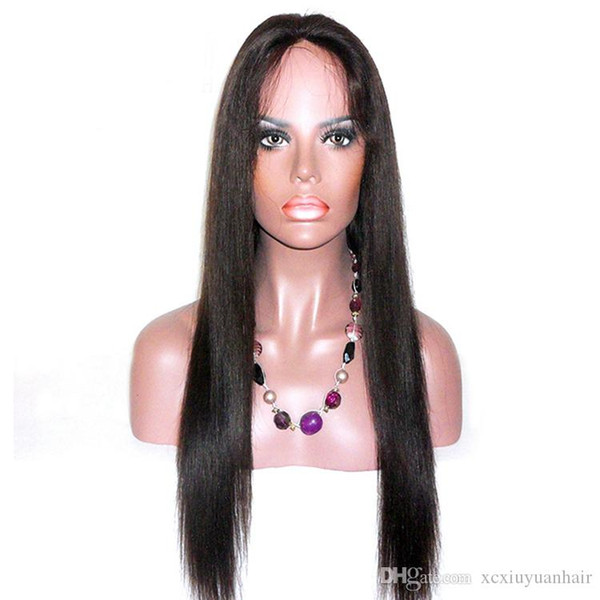 Wholesale Price Straight Natural Color Virgin Human Hair Lace Front Wigs With Baby Hair Pre Plucked Lace Front Wigs For Black Women