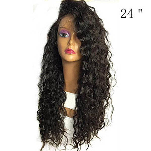 Human Hair Lace Front Wig Brazilian Hair Curly 130% Density With Baby Hair Glueless For Black Women Natural Hairline Short Medium Long