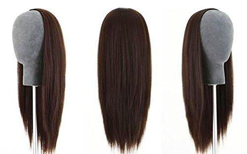 3/4 Half Wig 100% Indian Remy Human Hair Silky Straight Hair Weft Cap Various Colors to Choose 12-22