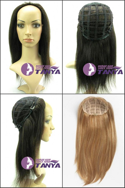 ZZHAIR 100% Brazilian Remy Human Hair Glueless Half head 3/4 Wig Holiday Cosplay Wigs all colors in stock