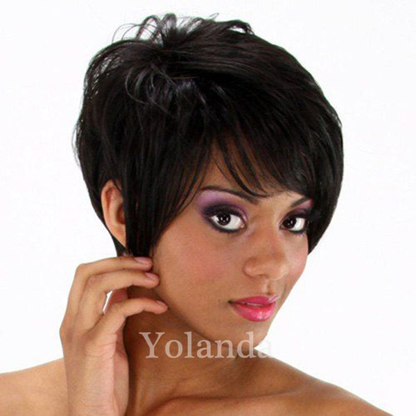 Short pixie Brazilian Hair Full Lace 100% Human Hair Wig With Baby Hair Glueless Straight Lace Front Wigs for Black Women