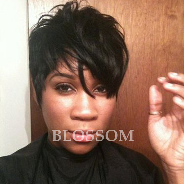 Human cut Brazilian Short pixie hair wigs for black women cheap hair full lace lace front hair wigs for women top quality