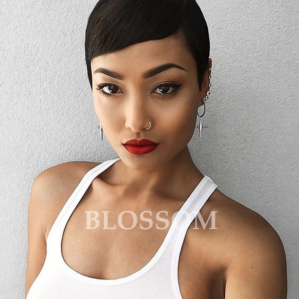 Pixie cut wigs human short hair human lace hair wig full lace lace front wig pixie cheap wigs for black women