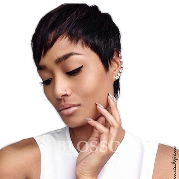 Short Human Hair Wigs Brazilian Full Human Hair Wigs For Black Women Lace Front Short Bob Hairstyle