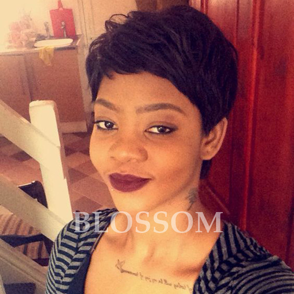 Glueless Full Lace Wigs Unprocessed Virgin Brazilian Short Full Lace Human Cut Hair Wigs For Black Women Full Lace Front Wigs