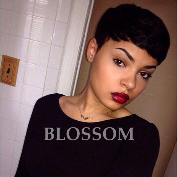 Short Human Cut Hair Wigs For Black Women Brazilian Virgin Natural Hair None Lace Human Cut Hair Bob Wigs Picture Short Haircuts