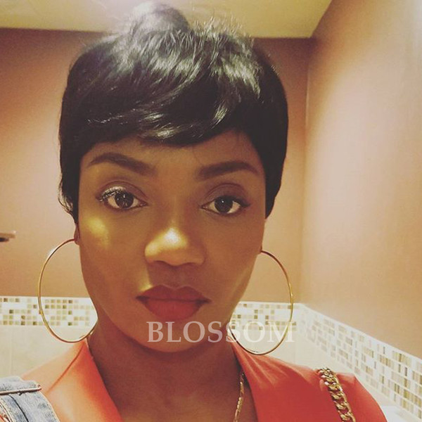 Brazilian Human Short Hair Wigs Pixie Glueless Lace Front Human Cut Hair Wigs Very Short Human Best Hair Wigs for Black Women