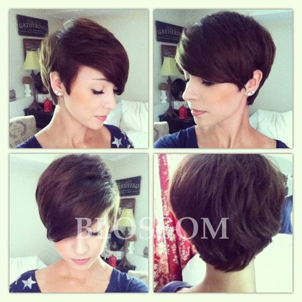 Short Glueless Full Lace Human Brazilian Hair Wigs For Black Women Lace Front Human Wigs None Lace Bob Hair Wig Perruque