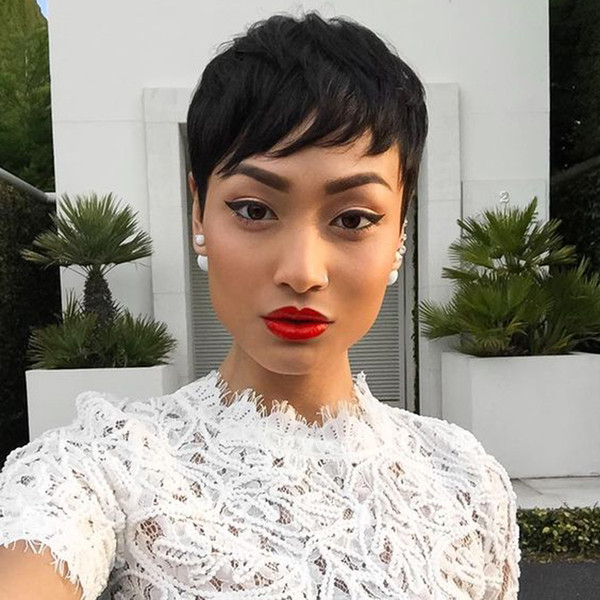 Short human wigs Best hair Short Wig Pixie Cut Wigs For Black Women cheap brazilian full lace front none lace wigs hot sales