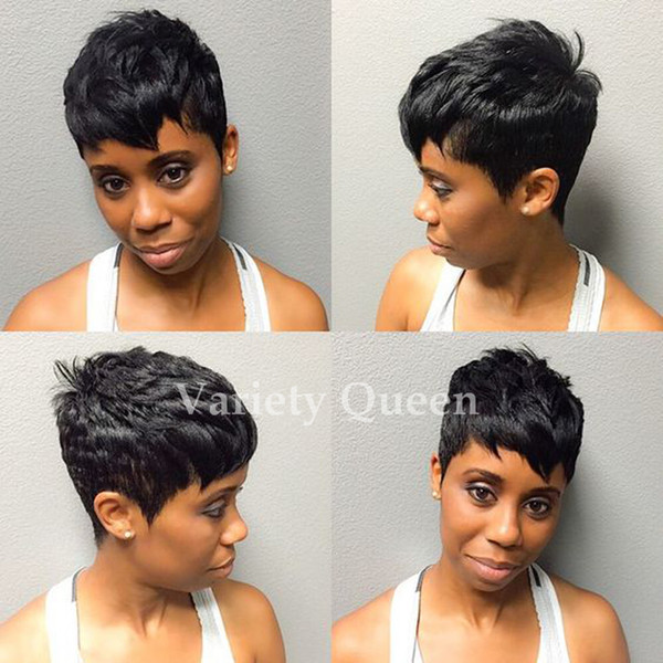 Women bob lace wig Brazilian Very Short Wig Cheap Pixie Cut Natural Black Human None Lace Glueless Wig For Black Women Wigs Celebrity