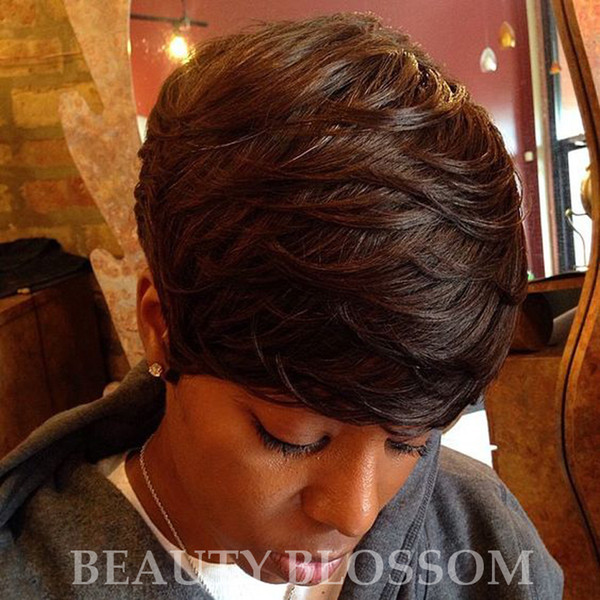 Find Similar Top Quality Short Pixie Brazilian Straight Human Hair Wigs Brazilian Glueless Lace Front Cut Human Hair Wigs For Black Women