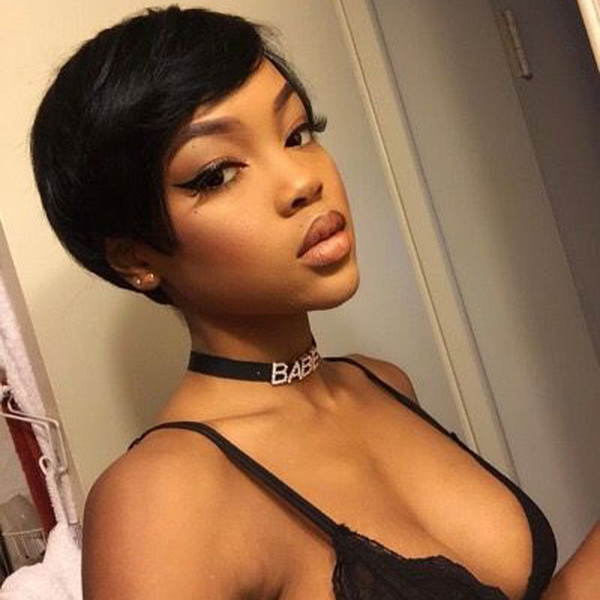 Short Straight Glueless Full Lace Wig Italian pixie cut Full Lace pixie Hair Wig For Black Women Lace Front Human Short Hair Wig