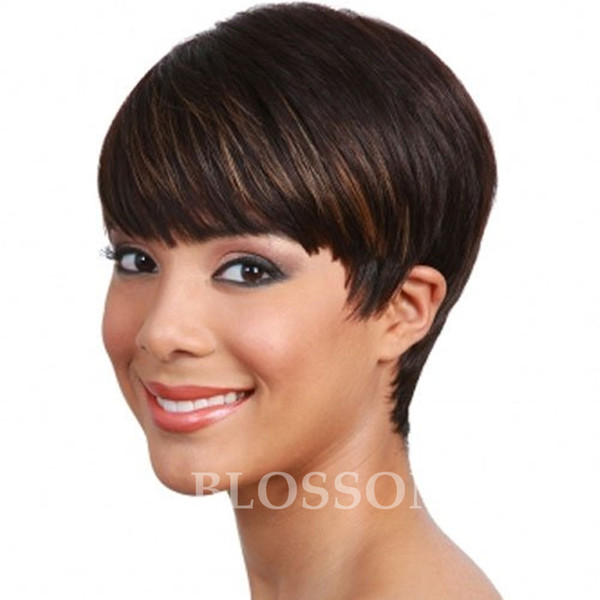 Short Lace Front Human Bob Hair Wig/Full Lace Human cut Bob Hair Glueless Brazilian Virgin None lace Wigs For Black Women