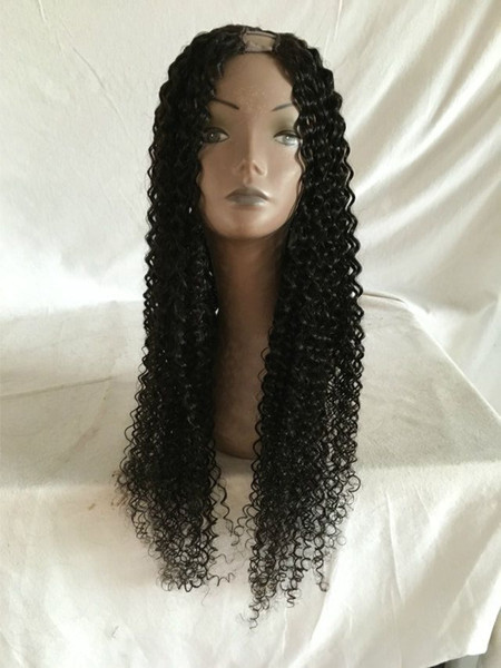Kinky Curly Human Hair Wig Mongolian Kinky Curly U Part Wig Middle or Side Opening U Shaped Wig Curly Human Hair Wigs