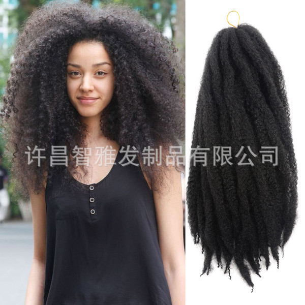 Marley braids black viscera crochet hair caterpillar 24 inch fluffy head