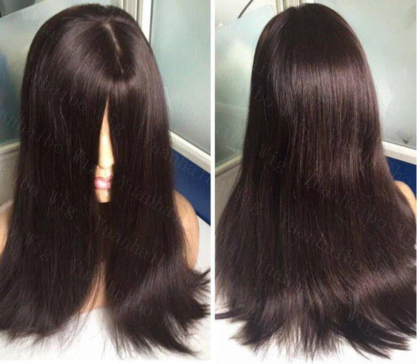 8A Grade Human Hair Dark Brown Color#2 Best Sheitels 4x4 Silk Top Jewish Wigs Finest European Virgin Hair Kosher Wigs Free Shipping