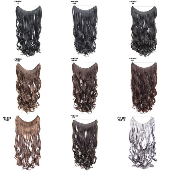 European and American wig female chemical fiber fish line hair curtain wig long hair human hair cross-border explosion spot