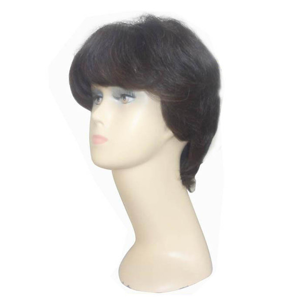 Fashinable Short Straight Black Wig with Full Bangs Human Hair Wigs Short Hair Styles Make You More Atrractive