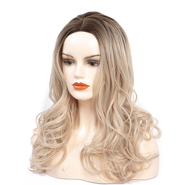 The wig Cross-border dedicated source factory custom OEM European and American wigs Large wave long curly hair wig headgear