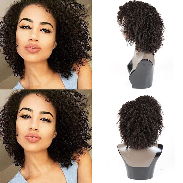 Peruvian Afro Kinky Curly Human Hair Wigs Cuticle Aligned Virgin Remy Human Hair Wigs Pre Plucked 150 Density Curly Human Hair Wigs