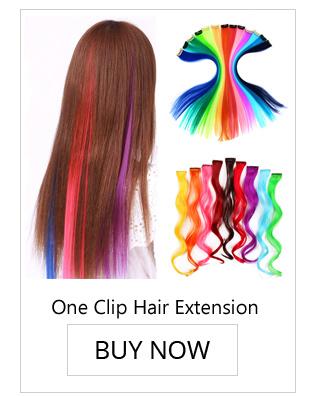 Leeons Colored Highlight Synthetic Hair Clip In One Piece Color Strips 20