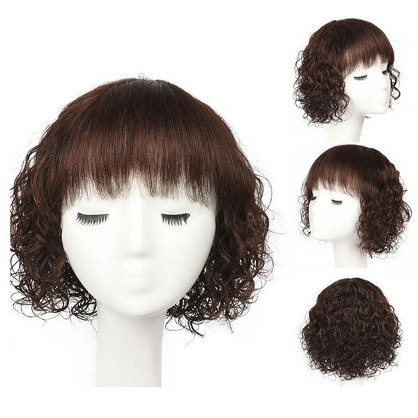 Short Human Hair Curly Wigs For Black Women Remy Straight Human Hair Wig 6 inch 100% Human Hair Machine Made Wigs Free Shipping