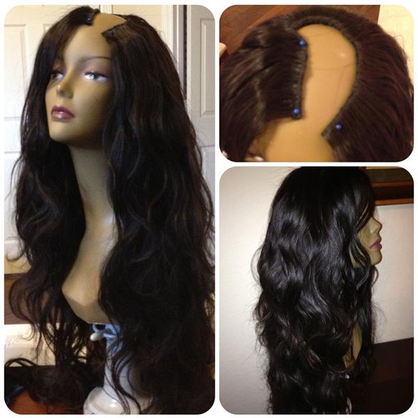 Hotselling Brazilian U Part Human Hair Wigs 1*4 Left Part Grade 8A Natural wave 100% Unprocessed African American Upart Wig For Black Women