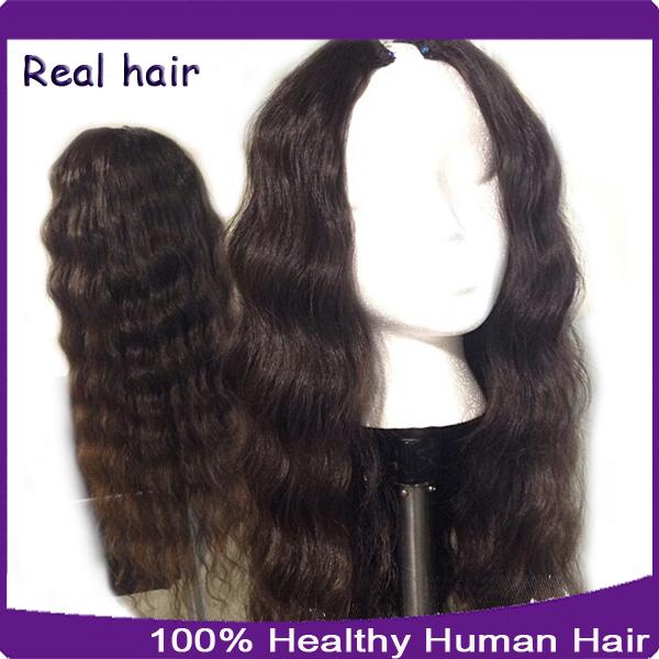 1*4 Middle Opening U Part Wig Body Wave U Part Human Hair Wigs Brazilian Unprocessed Virgin Upart Wig For Black Women