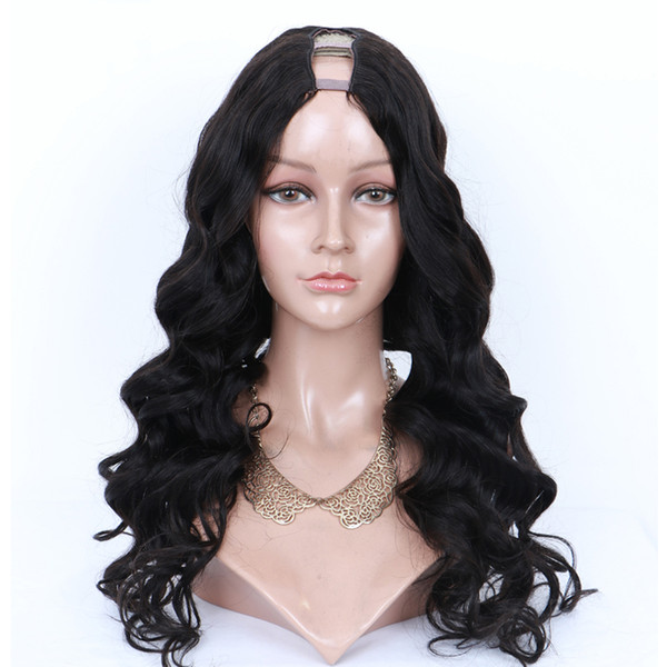 9A U Part Human Hair Wigs Loose Wave Brazilian Virgin U Part Wig For Black Women 3*4 Right Opening Upart Wigs