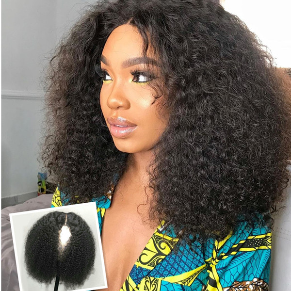 Celebrity natural Human 180% density Short Afro Kinky Curl Bob Lace Front Wig For African Women pre plucked 360 lace frontal wig 16inch