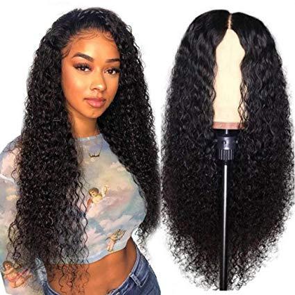 Jerry Curly 13x4 Lace Front Human Hair Wigs 24 Inch, 150% Density, Unprocessed Brazilian Virgin Hair 360 Wig with Baby Hair Natural