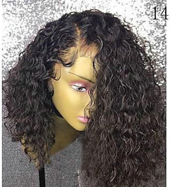 Afro kinky curly lace front wig pre plucked 13x6 deep part curly bob brazilian hair 360 wigs for black women 130%density