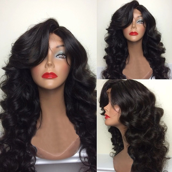 360 Lace Frontal Wig 250% Density Pre-Plucked Hairline 360 Lace Front Human Hair Wig loose wave for Black Women (22inch with 250% densit