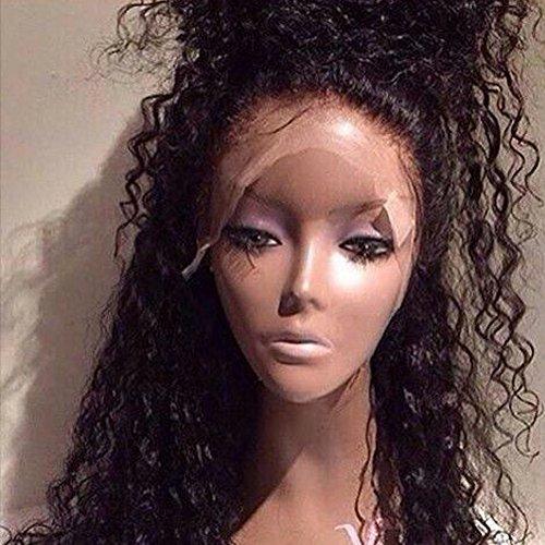 Curly 360 Lace Frontal Wig with Baby Hair and High Ponytail Brazilian Virgin Human Hair 360 Lace Full Wigs with 180% density