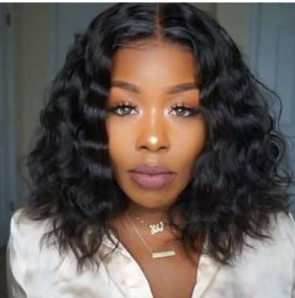 10inch wavy bob lace front human hair wig for black women curly bob human hair wigs