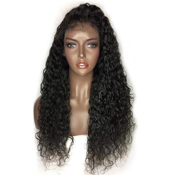 Diva Pre plucked lace wig water wave 360 lace frontal wig 180% density 12-24inch 360 Lace wig human hair