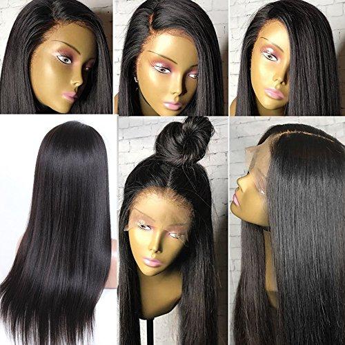 180% Density Silky Straight Lace Front Human Hair Wigs For Black Wowen Straight Full Lace Wigs Brazilian Remy Hair With Baby Hair