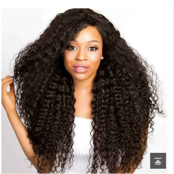 Human Hair Wigs Lace Front Brazilian Malaysian Indian Curly Hair Full Lace Wig 250% density Virgin Hair Lace Front Wigs For Black Women