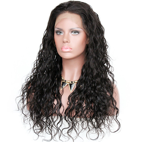 Diva Preplucked full Lace Human Hair Wigs 150% density curly Wave Peruvian Virgin Hair Wigs For black Women