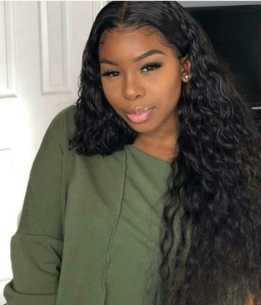 360 Lace Frontal 150% Density Brazilian Virgin Water Wave Human Hair Wigs swiss lace 360 lace wig pre plucked