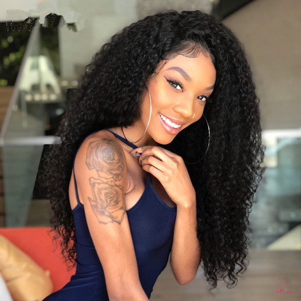 360 Lace Frontal Wigs For Black Women Pre Plucked 12-24inch 250% Density Brazilian Remy Hair Curly lace front Human Hair Wigs