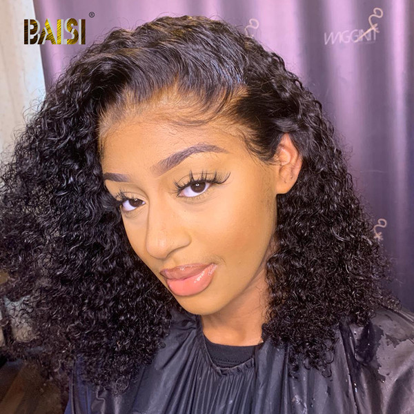 Bob Lace Front Human Hair Wigs With Baby Hair Pre Plucked Brazilian Hair 130% Full lace Curly Short Bob Wig For Black Women