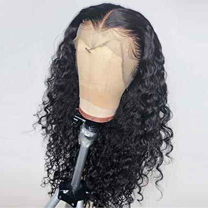 13x6 curly lace front wig pre plucked 360 lace frontal wig for black women deep curly brazilian hair wigs 130%density