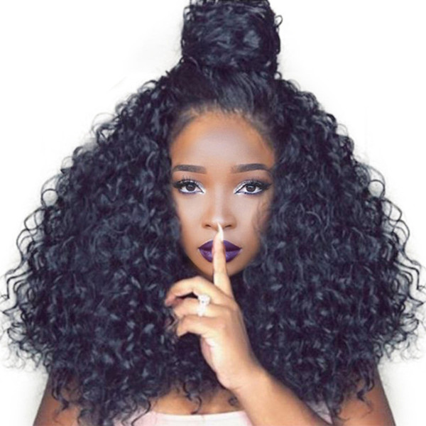 180% or 250% Density Full Lace Human Hair Wigs With Baby Hair For Black Women Pre Plucked 360 lace Wig Brazilian Remy Hair