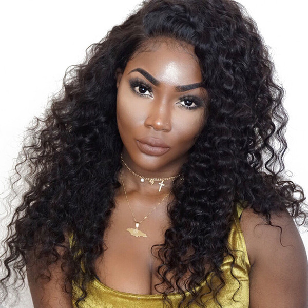 Pre plucked 360 Lace Frontal Wig for black women Loose Wave Lace Front Wigs Virgin Brazilian 360 lace wigs 16inch 180% density