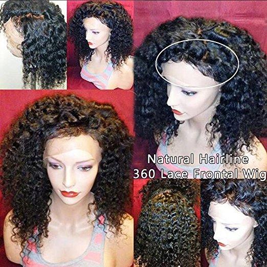 8A 360 Lace Wigs for Black Women Virgin Hair Lace Front Wigs Human Hair Glueless 360 Lace Frontal Wigs (12 inch with 180%