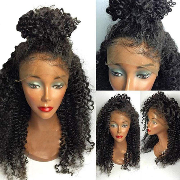 360 Lace Frontal Wig Pre-Plucked 360 Lace virgin Human Hair Wig Curly Hair 360 Wig for Black Women (12inch 180% densit